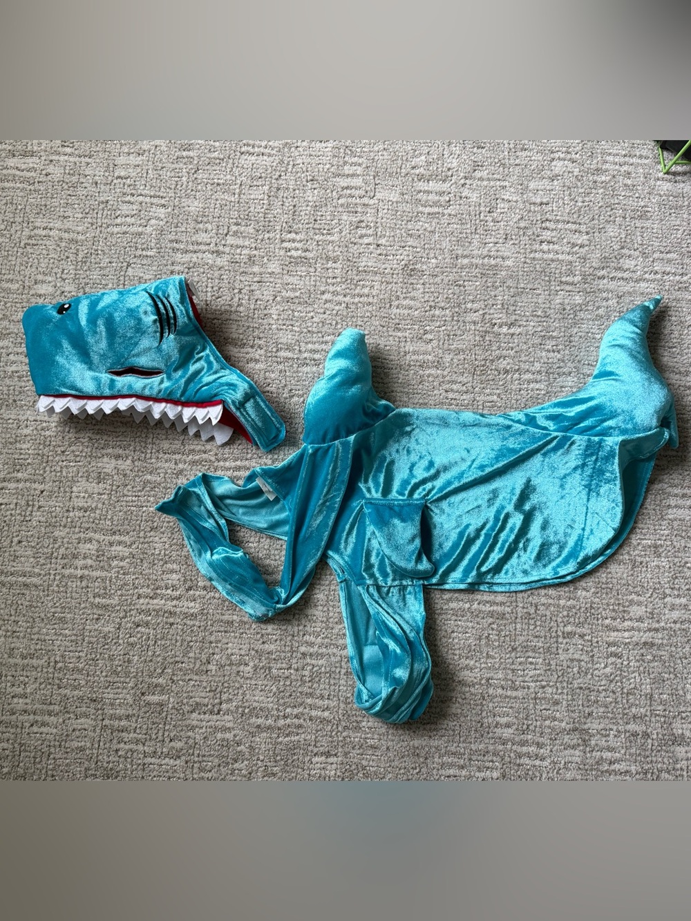 Large Dog Halloween Blue Teal Shark Costume